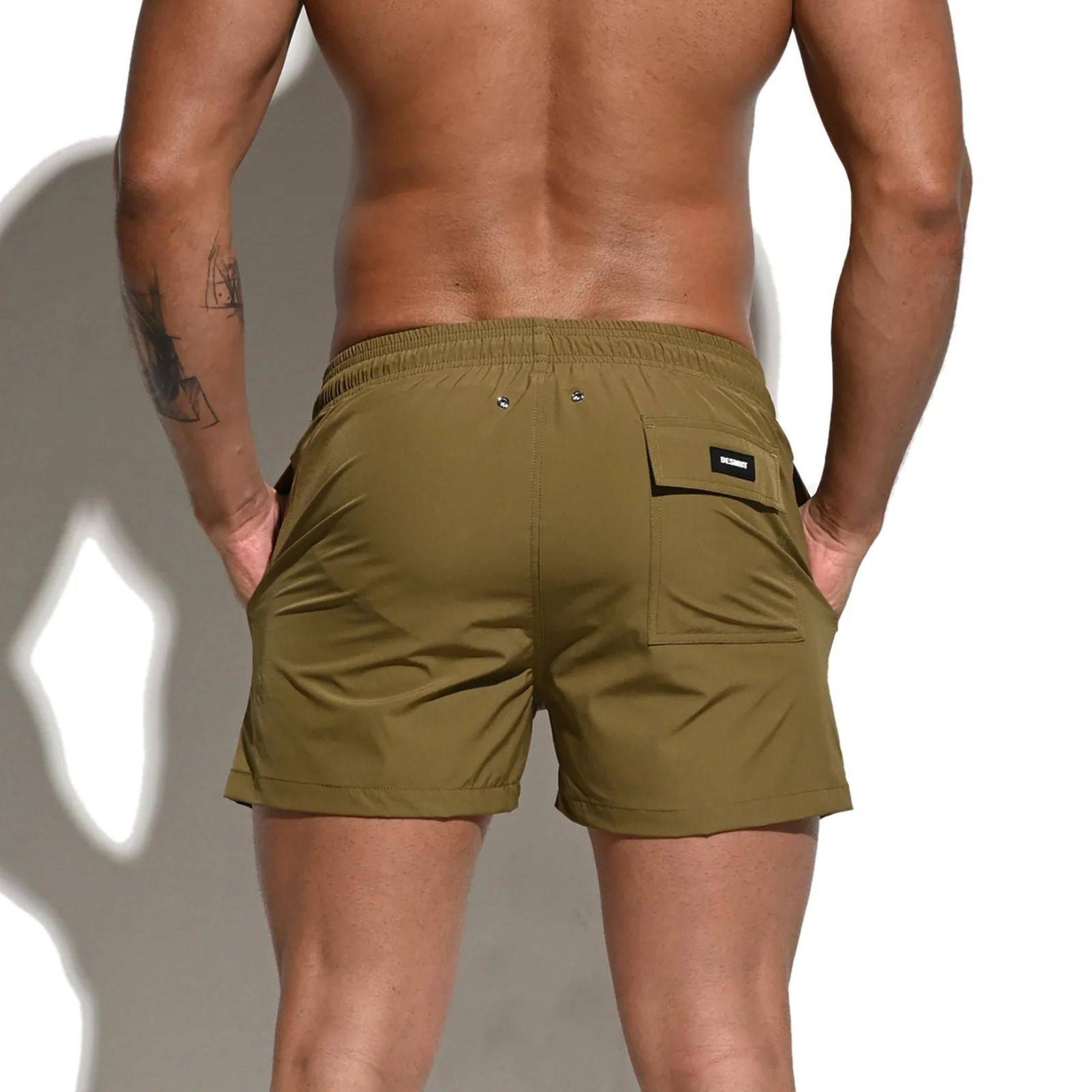 4-Way Stretch Swim Trunks - Army Green