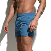 4-Way Stretch Swim Trunks - Steel Blue