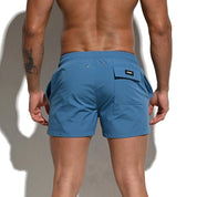 4-Way Stretch Swim Trunks - Steel Blue