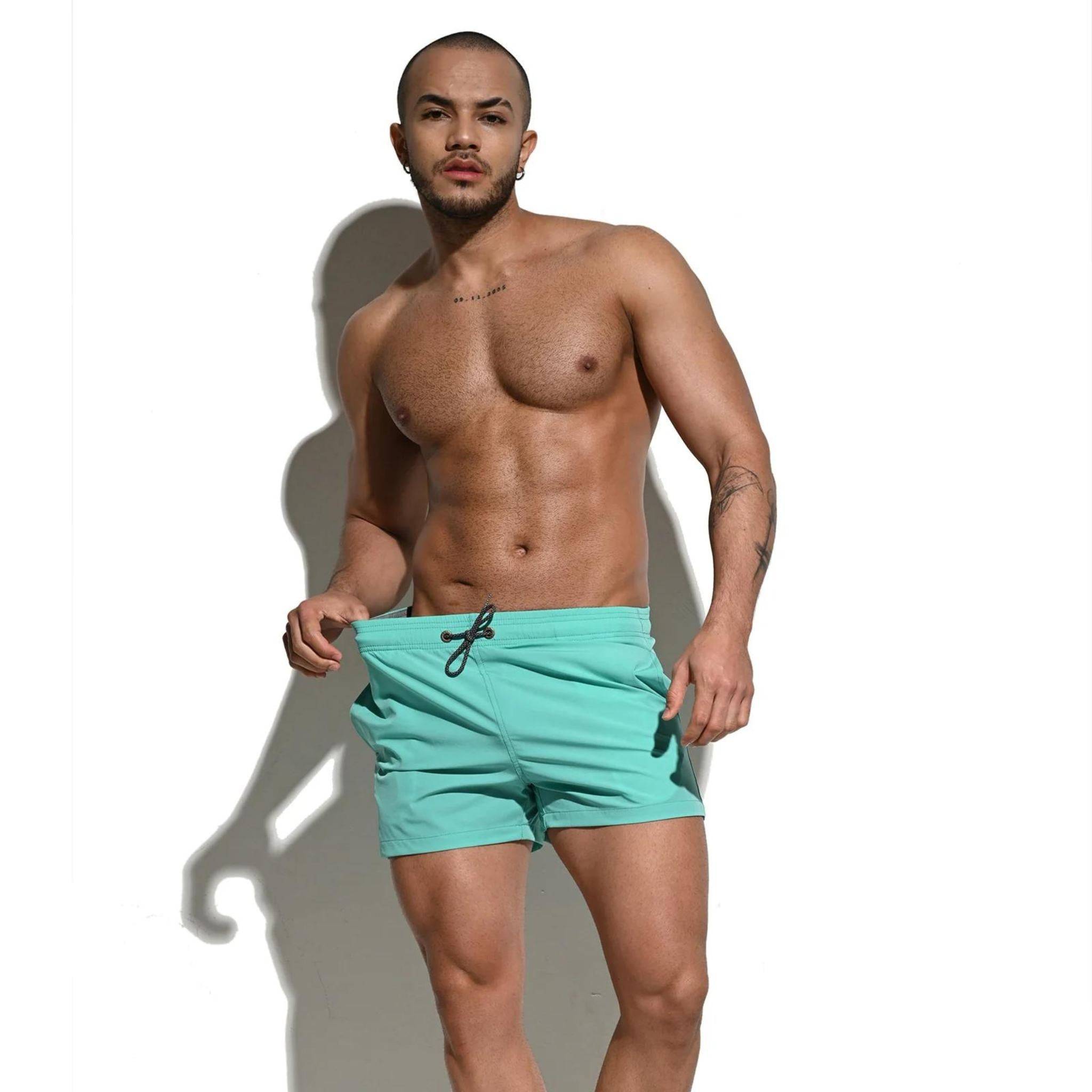 4-Way Stretch Swim Trunks - Aqua