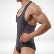 Brave Person Men's Front Pouch Bodysuit - CrownJewel.co