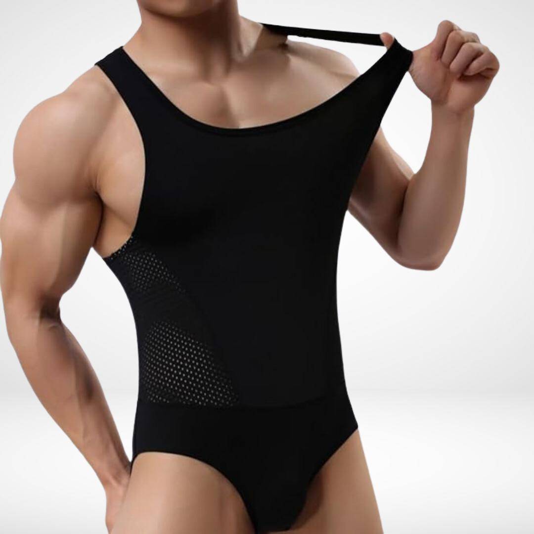 Brave Person Men's Front Pouch Bodysuit - CrownJewel.co