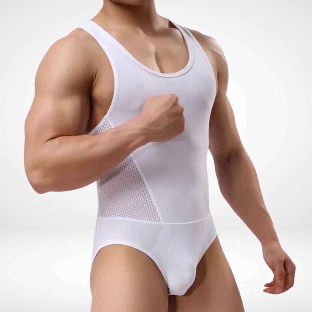 Brave Person Men's Front Pouch Bodysuit - CrownJewel.co