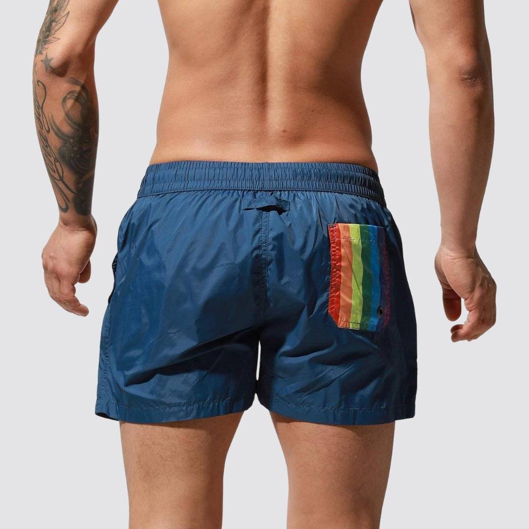 Desmiit Rainbow Pocket Swim Trunks - CrownJewel.co