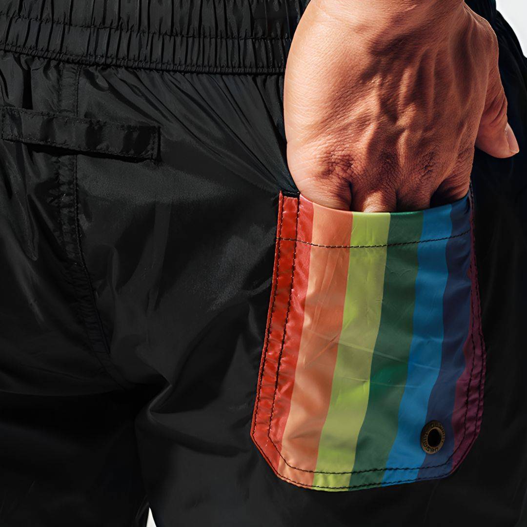 Desmiit Rainbow Pocket Swim Trunks - CrownJewel.co