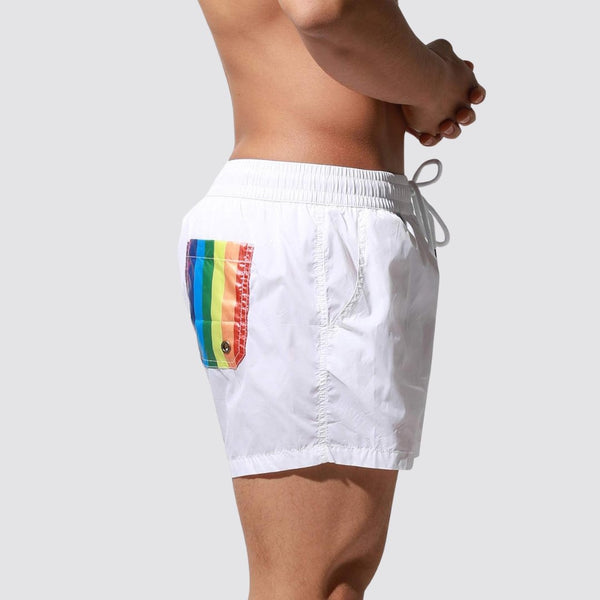 Desmiit Rainbow Pocket Swim Trunks - CrownJewel.co