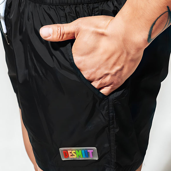 Desmiit Rainbow Pocket Swim Trunks - CrownJewel.co