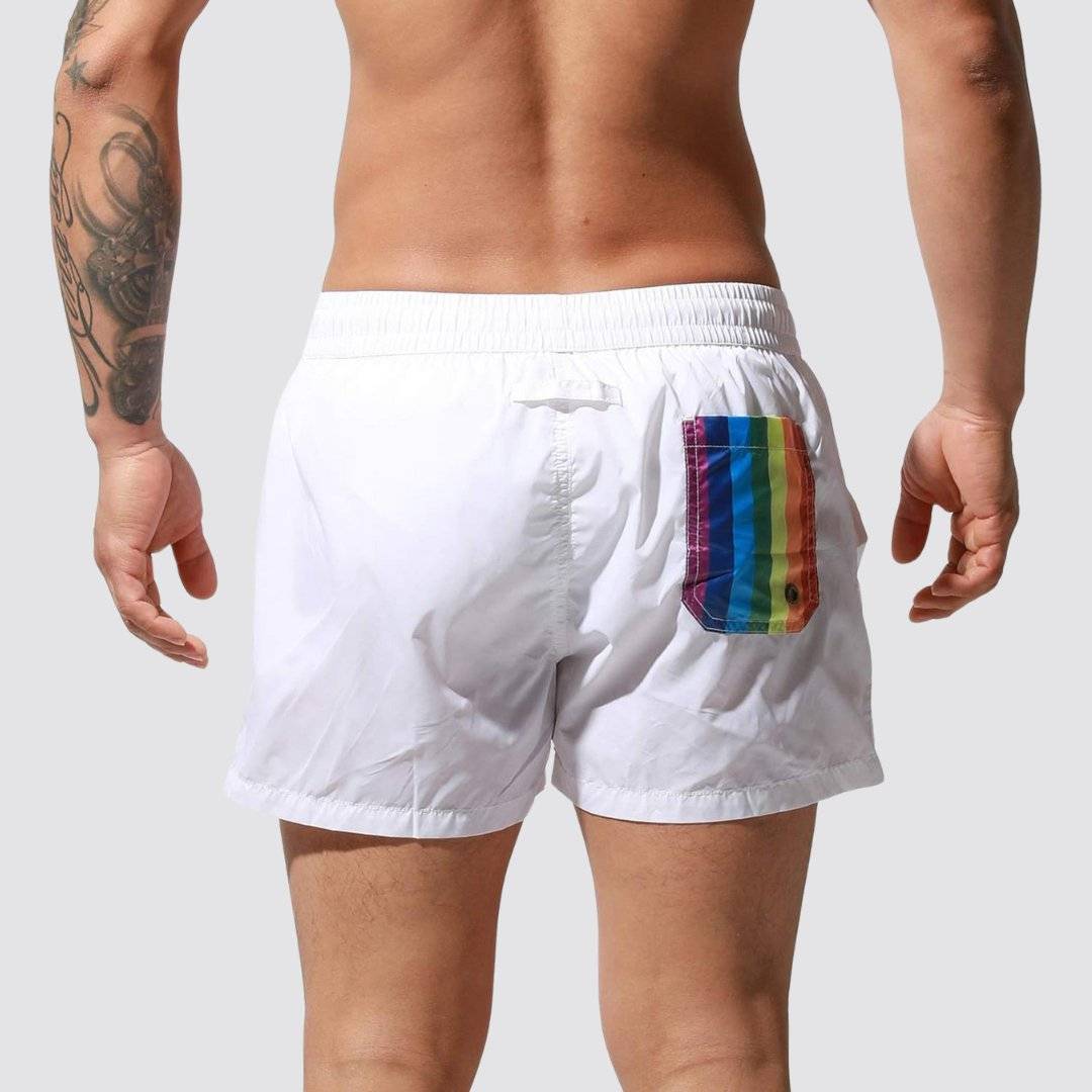 Desmiit Rainbow Pocket Swim Trunks - CrownJewel.co