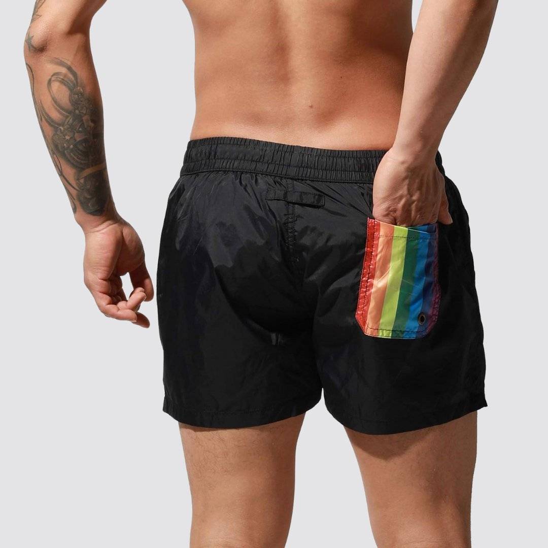 Desmiit Rainbow Pocket Swim Trunks - CrownJewel.co