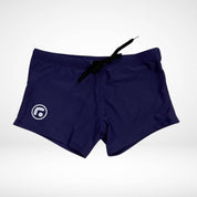 Drawstring Square Cut Swim Trunks - Navy