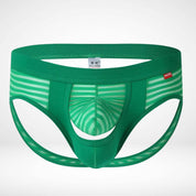 Transparent Jock Briefs - Green