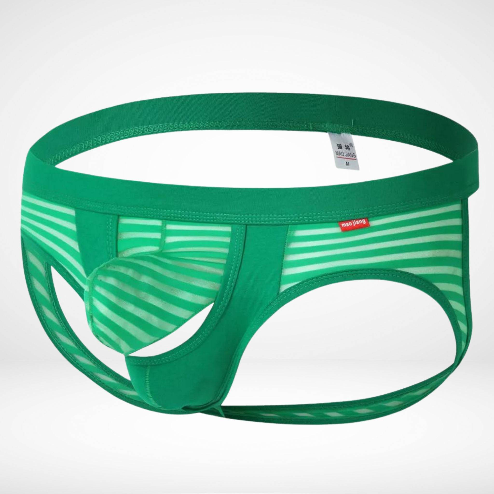 Transparent Jock Briefs - Green