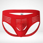 Transparent Jock Briefs - Red