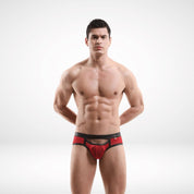 Breathable Mesh Jockstrap - Hollow Front - Red