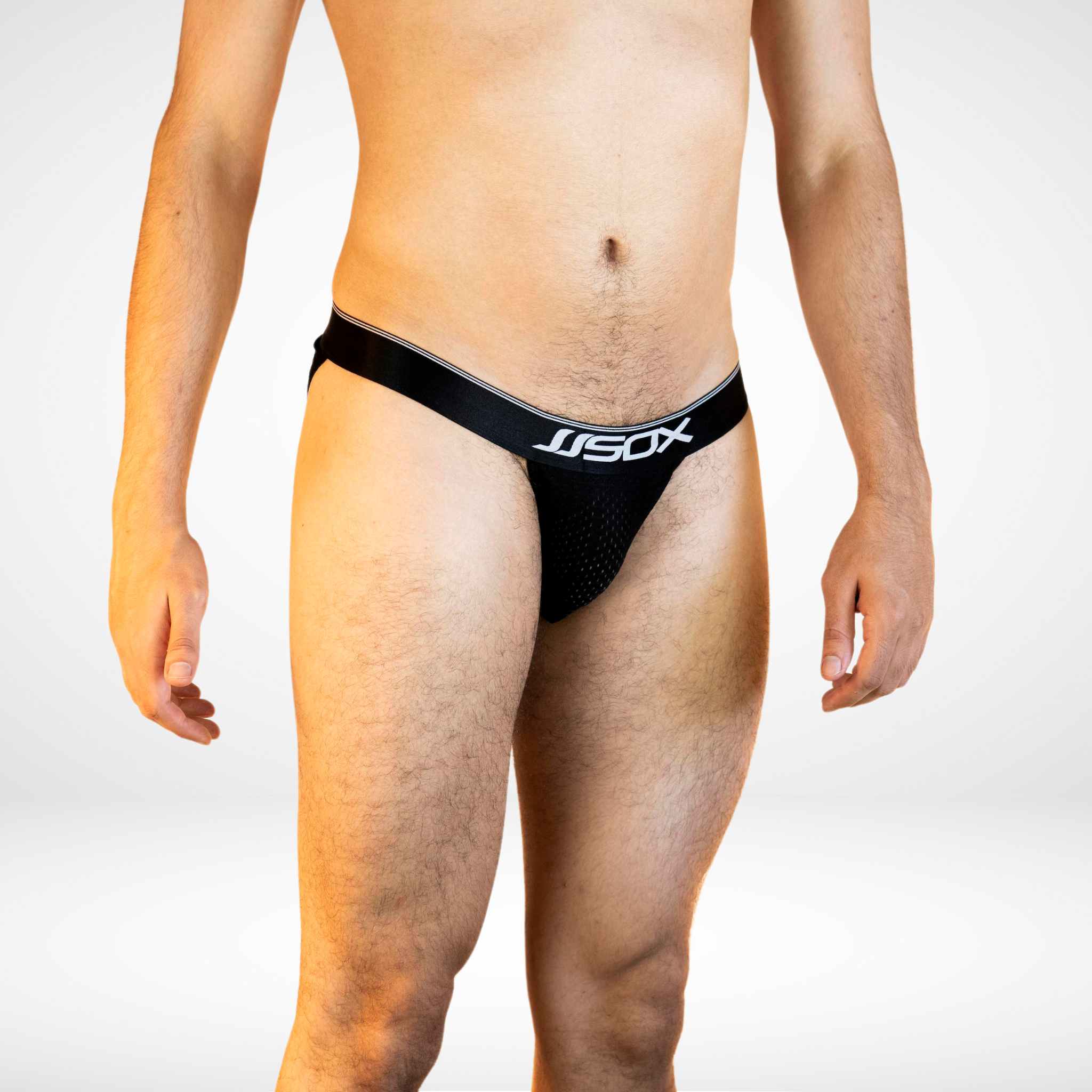 Men’s Breathable Mesh Briefs - JJSOX Brand Underwear - Black