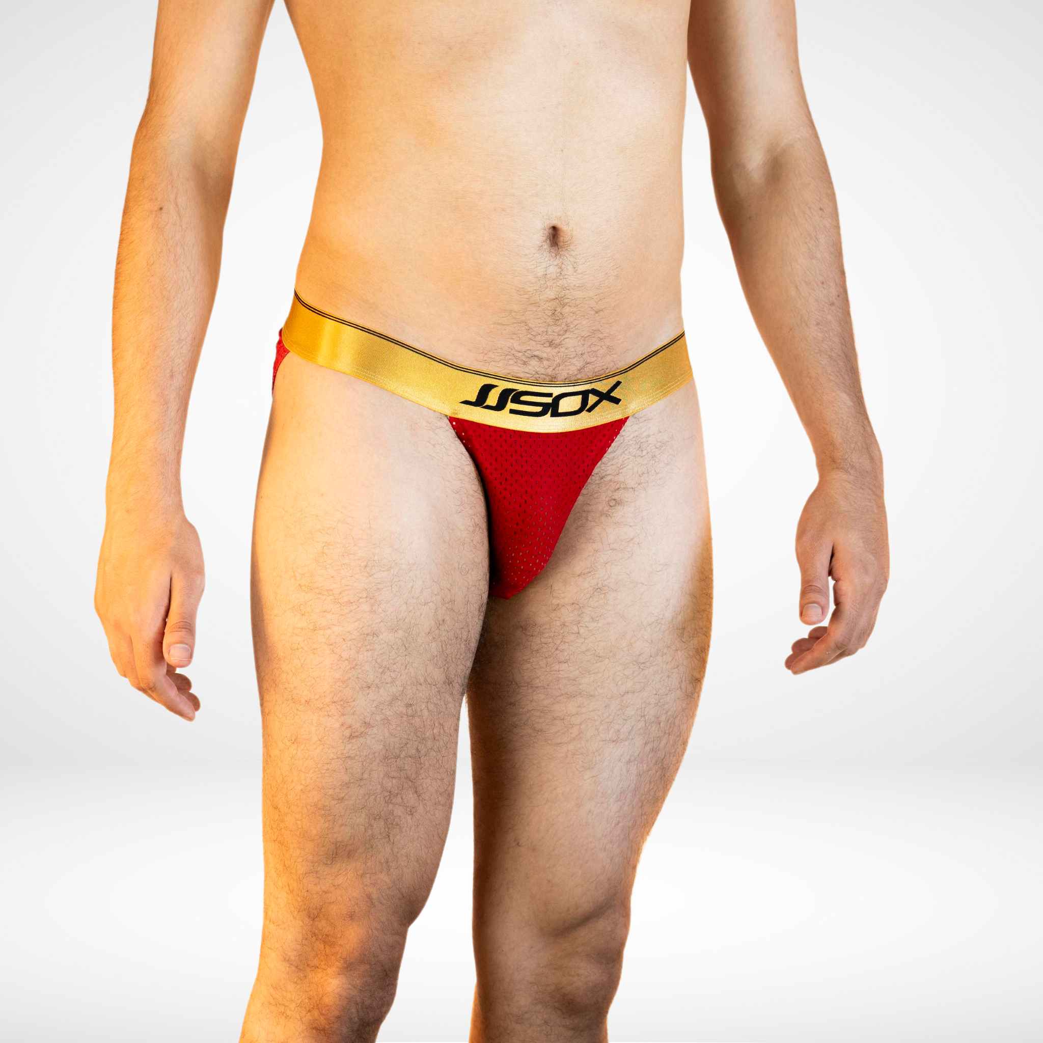 Men’s Breathable Mesh Briefs - JJSOX Brand Underwear - Red