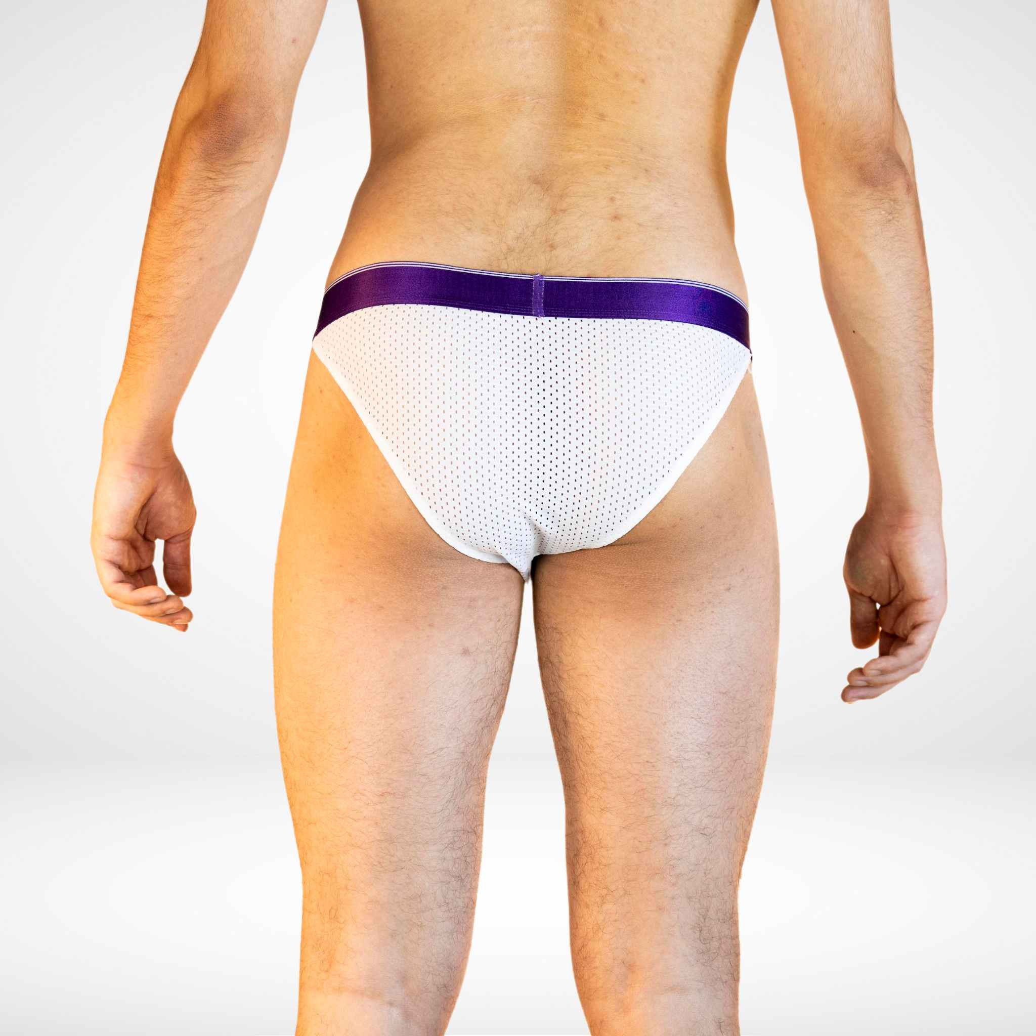 Men’s Breathable Mesh Briefs - JJSOX Brand Underwear - White