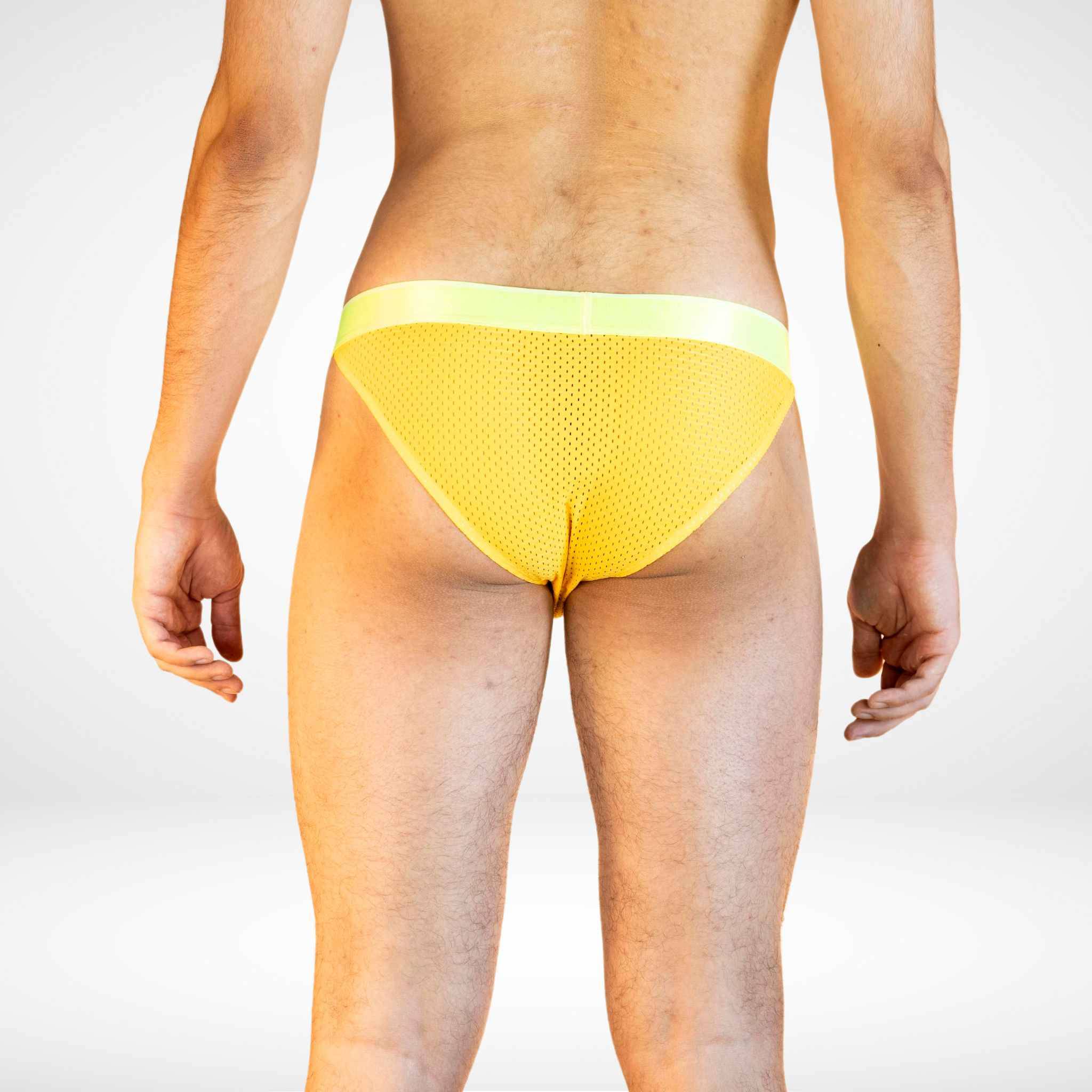 Men’s Breathable Mesh Briefs - JJSOX Brand Underwear - Yellow