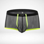 JJSOX Mesh See Through Boxer Briefs - Black