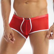 JJSOX Mesh See Through Boxer Briefs - Red