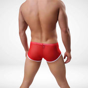 JJSOX Mesh See Through Boxer Briefs - Red