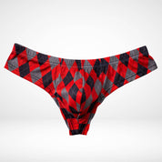 Plaid Brief Front Thong Underwear - CrownJewel.co