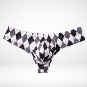 Plaid Brief Front Thong Underwear - CrownJewel.co