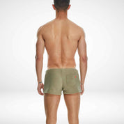 Comfortable Fleece Pajama Shorts - Army Green