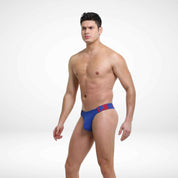 Men’s Ribbed Athletic Thong - Blue