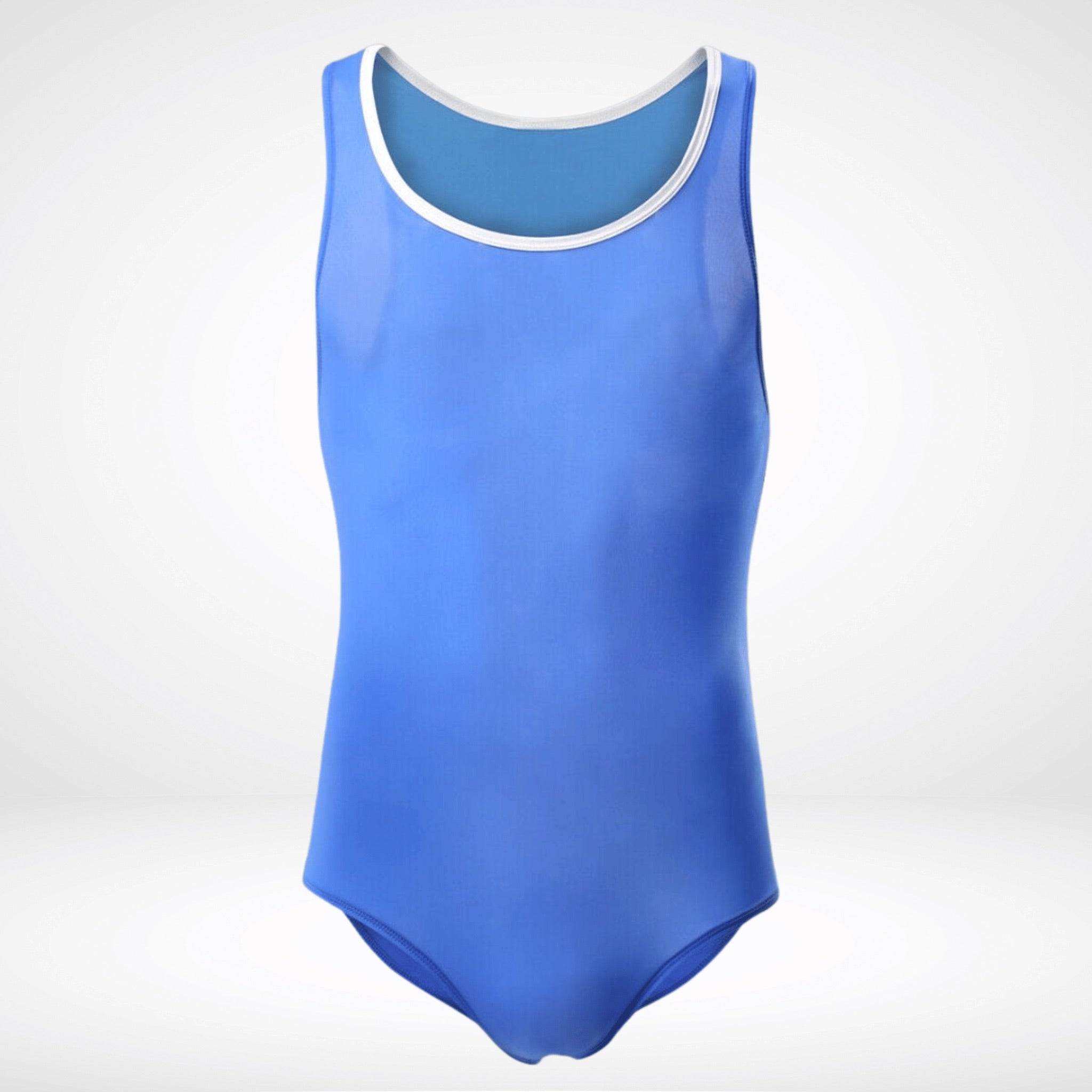 Sheer Form Fitted Men's Bodysuit Singlet - CrownJewel.co