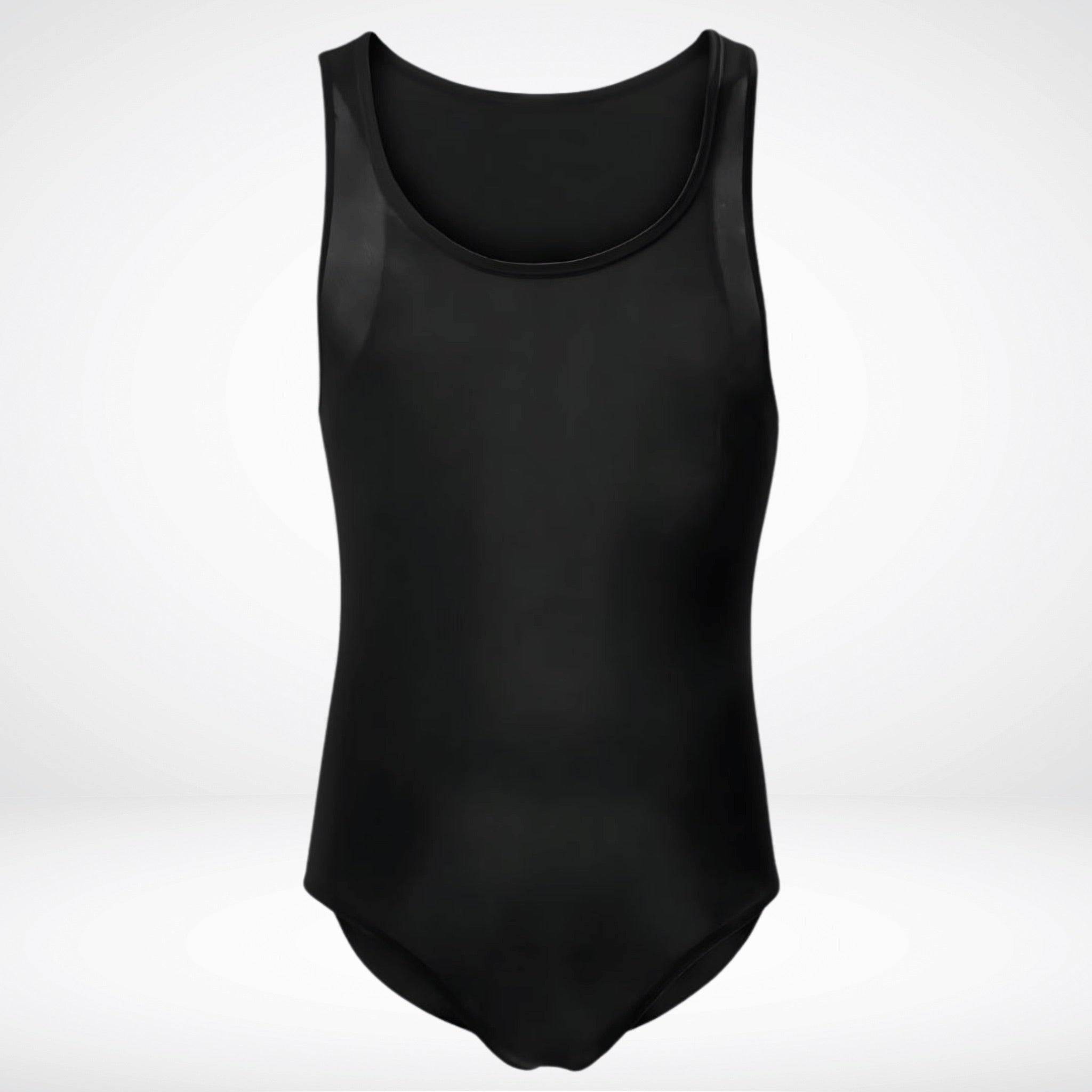 Sheer Form Fitted Men's Bodysuit Singlet - CrownJewel.co