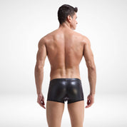 Sheer Front Faux Leather Boxer Briefs - CrownJewel.co