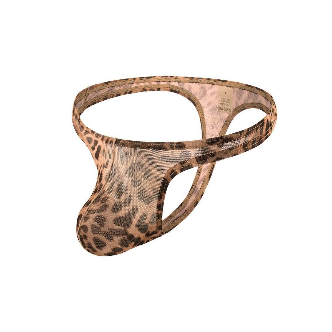 Leopard Print Men’s Thong Underwear - Leopard