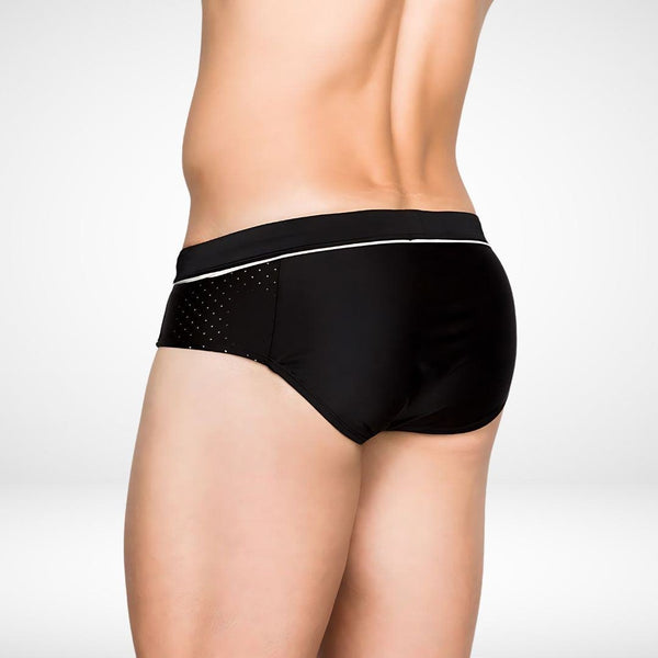 Side Mesh Drawstring Swim Briefs - CrownJewel.co