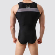 Side Stripe Form Fitting Men's Bodysuit - CrownJewel.co