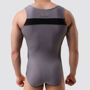 Side Stripe Form Fitting Men's Bodysuit - CrownJewel.co