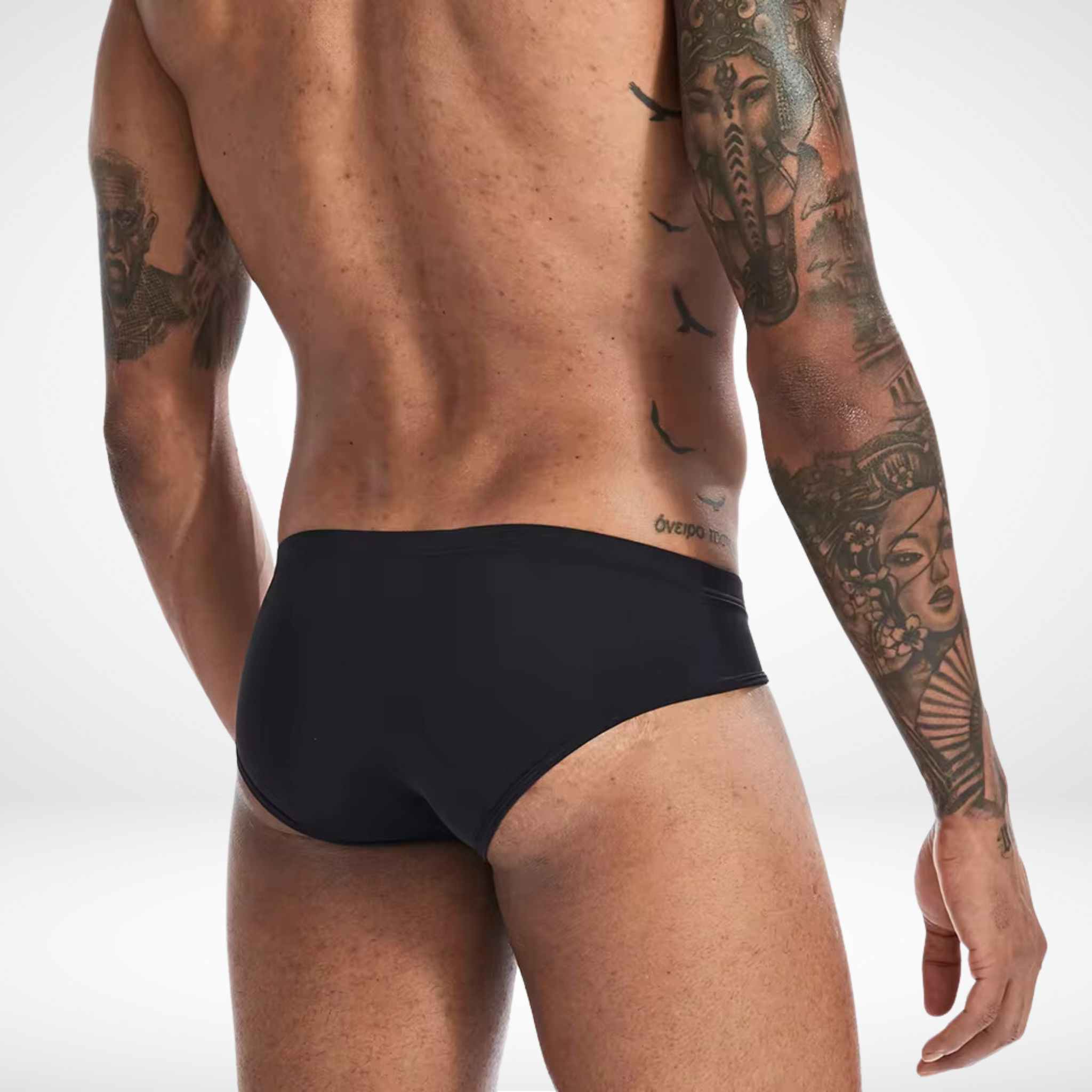 Sheer Bulge Pouch Briefs - Black