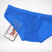 Sheer Bulge Pouch Briefs - Blue