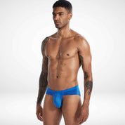 Sheer Bulge Pouch Briefs - Blue