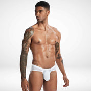 Sheer Bulge Pouch Briefs - White