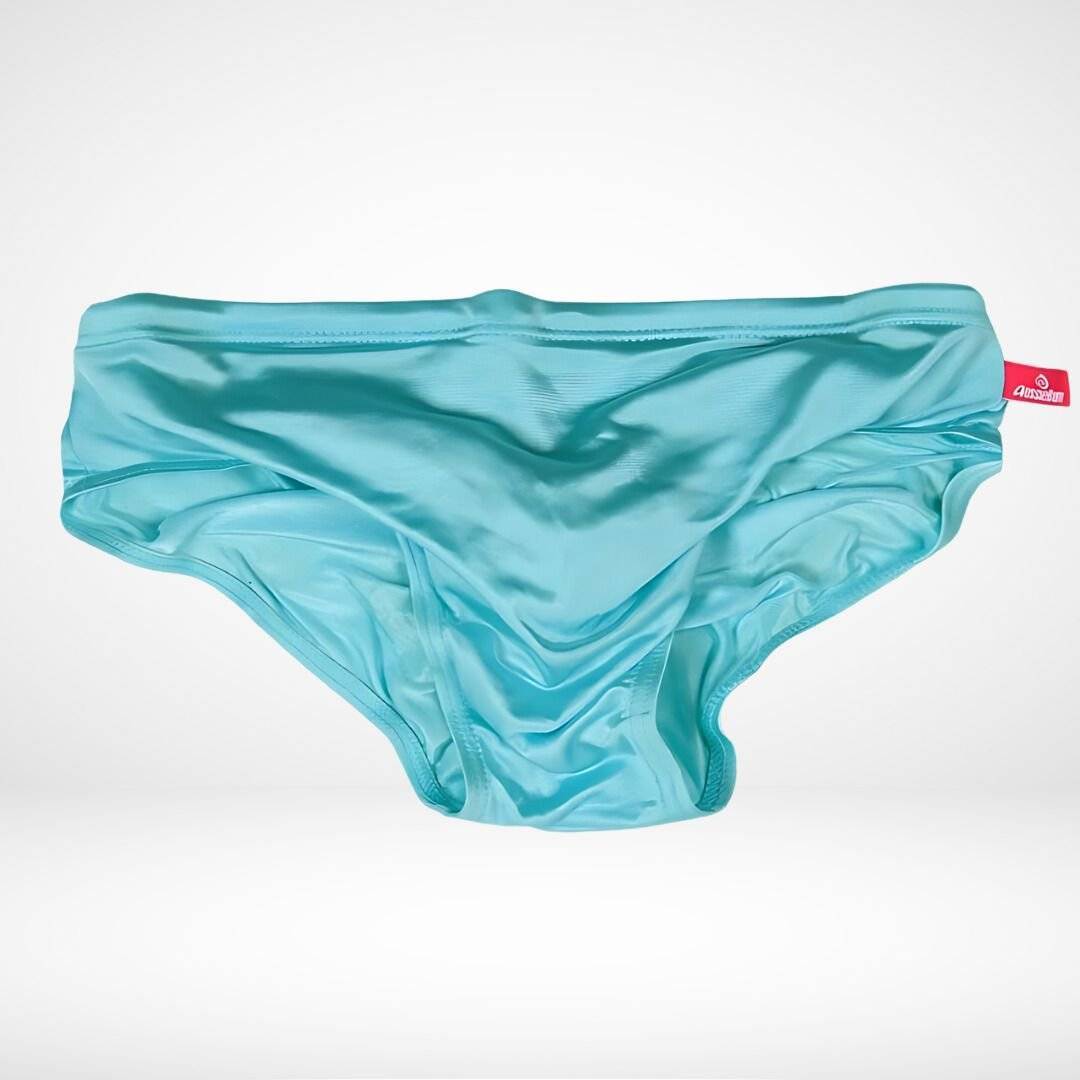 Men’s Transparent Swim Briefs - Aqua