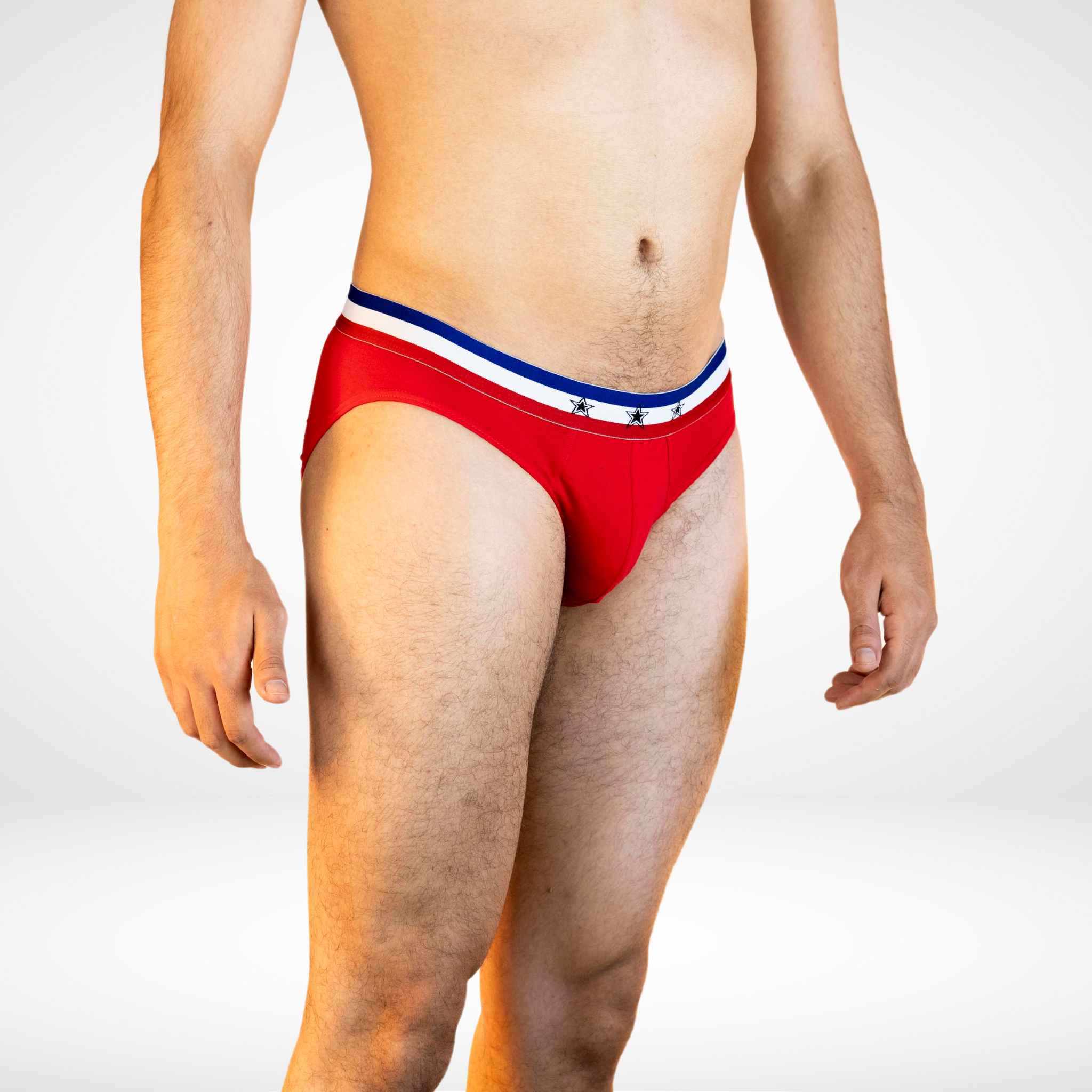 Triple Star Cotton Stretch Briefs - Red