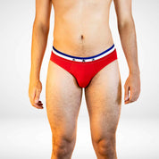 Triple Star Cotton Stretch Briefs - Red