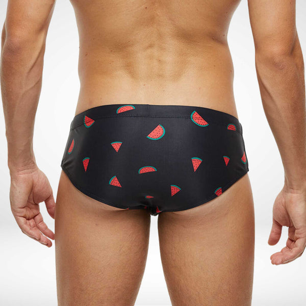 Watermelon Print Swim Briefs - CrownJewel.co