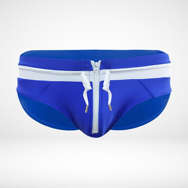 Zipper Front Swim Briefs - CrownJewel.co